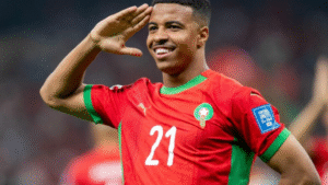 Celebración de Jugador de Marruecos