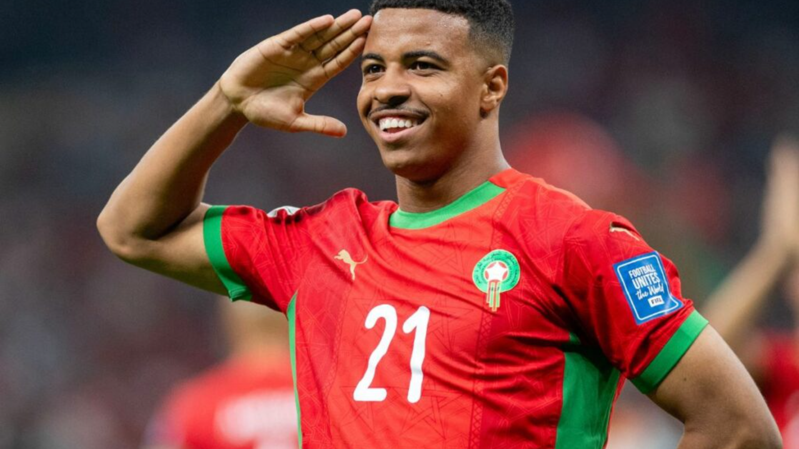 Celebración de Jugador de Marruecos