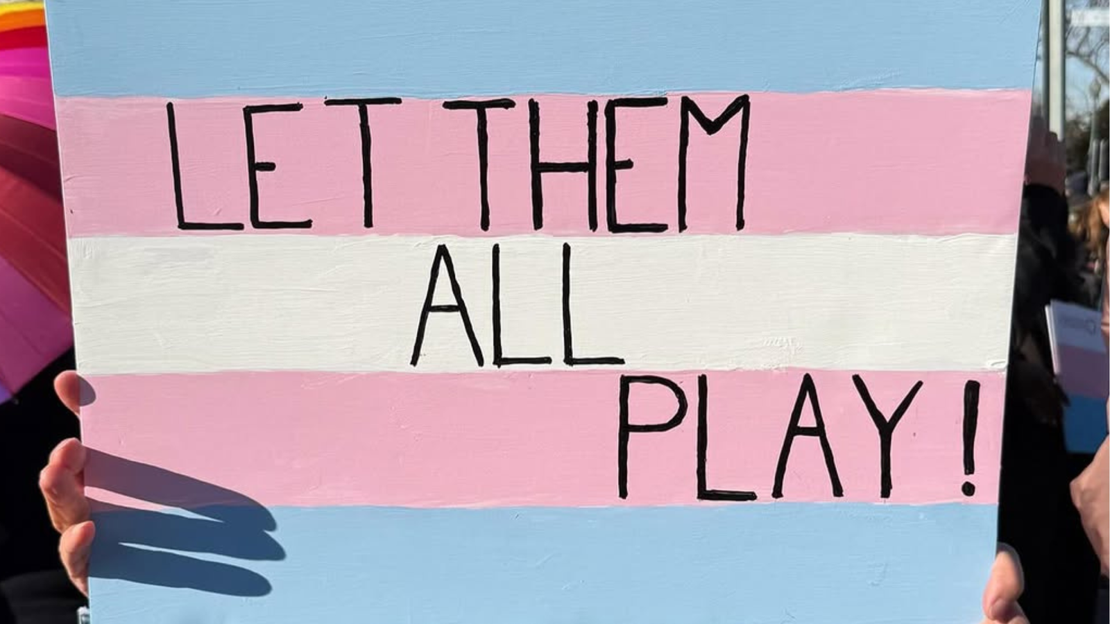 Pancarta apoyo a deportistas