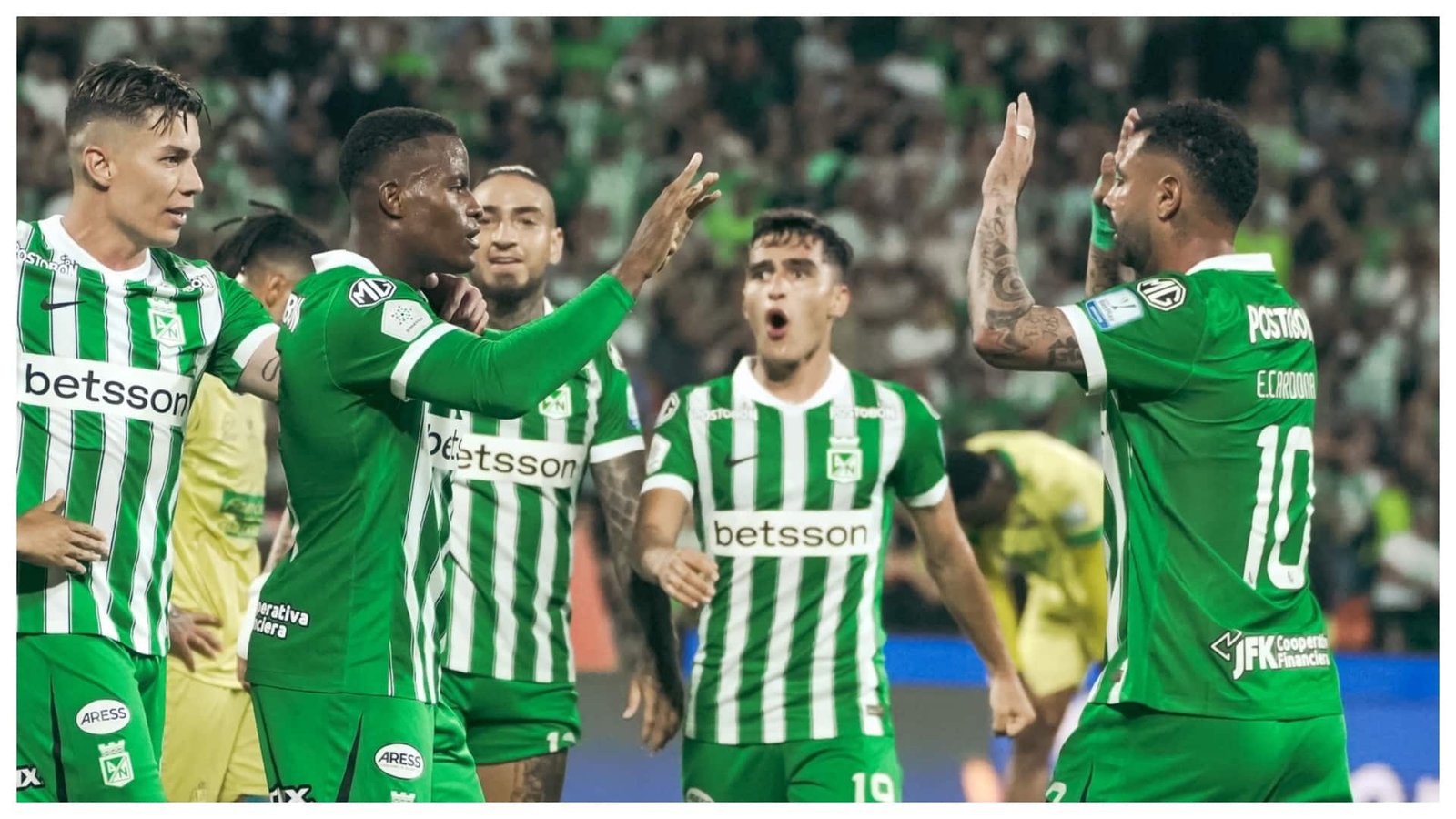 Atlético Nacional celebra un gol