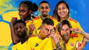 Jugadoras y jugadores de la Selección Colombia