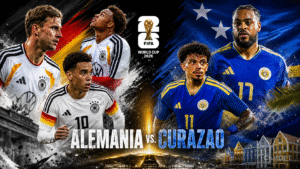 Alemania debuta ante Curazao en Houston, Texas en uno de los duelos más desiguales de este Mundial 2026. | Foto producida con IA