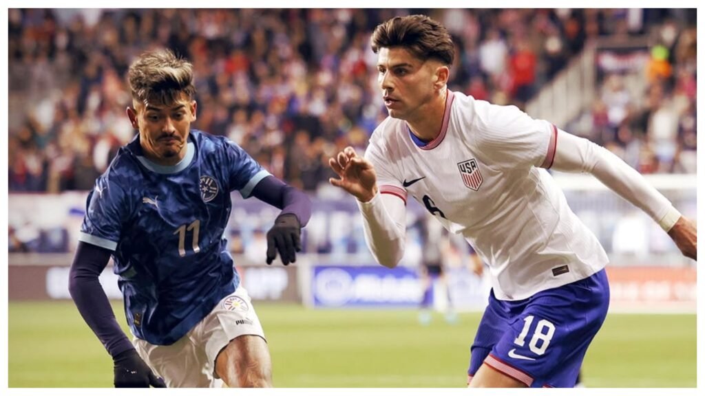 Estados Unidos y Paraguay en un partido.