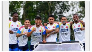 La Selección Colombia entrenándose en México