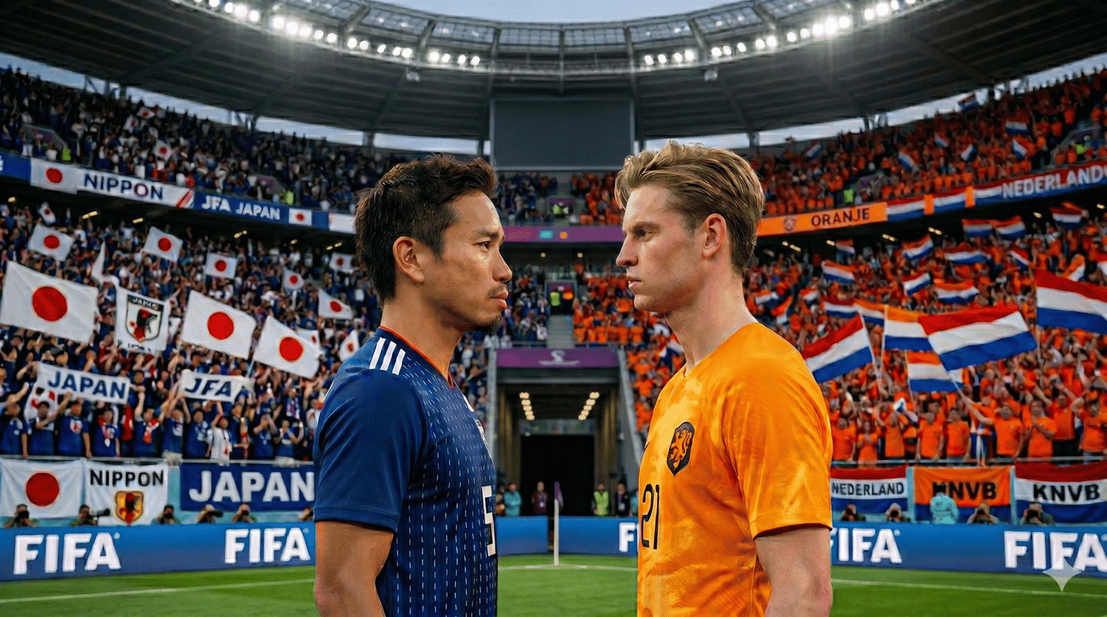 Nagatomo y De Jong frente a frente