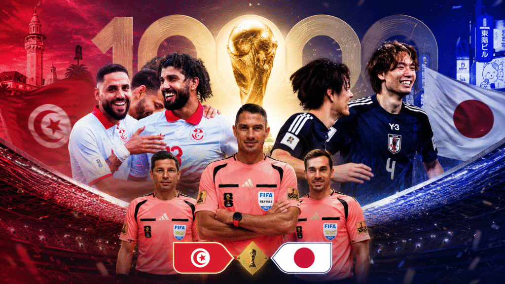 Tunecinos y japoneses protagonizarán el partido 1000 en la historia de la Copa del Mundo tendrá lugar en el estadio Monterrey. | Foto. Montaje hecho con IA