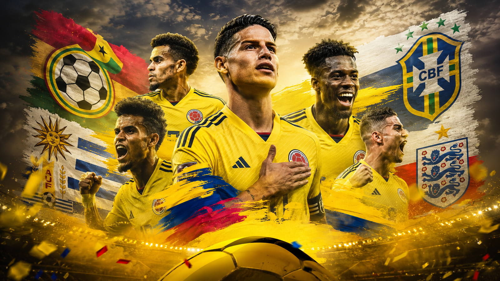 Luego de superar como líder su grupo, Colombia se alista para la fase de mata-mata en el Mundial 2026. | Foto creada con IA