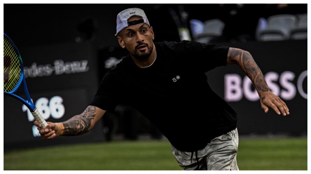 Nick Kyrgios en un partido de tenis