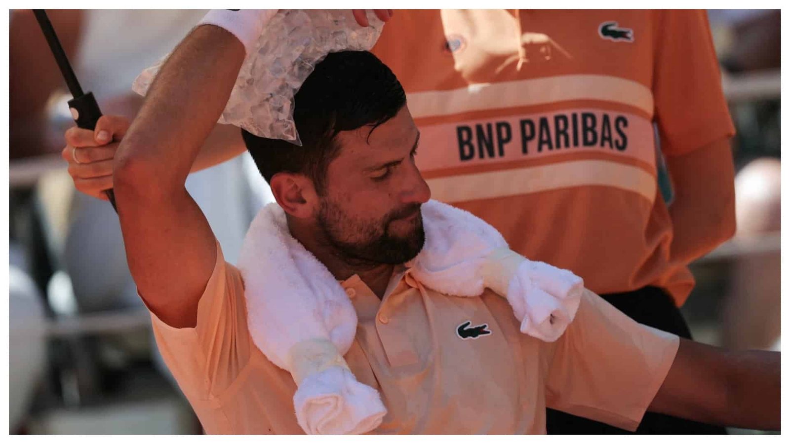 Novak Djokovic en un partido de tenis.