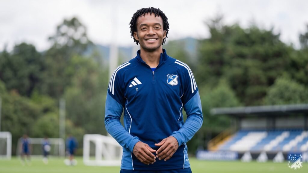 Juan Guillermo Cuadrado entrenando con Millonarios