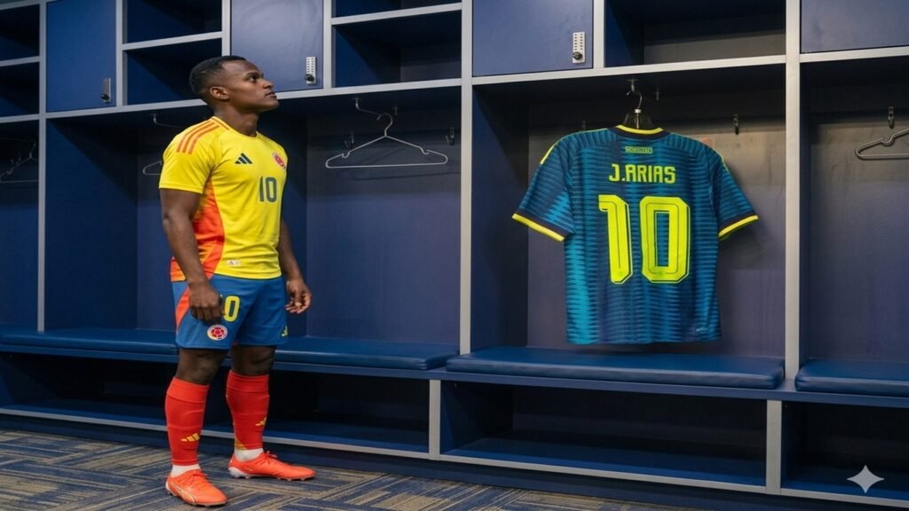 Jhon Arias usó la '10' de la Selección Colombia para asumir el liderazgo creativo del equipo nacional. Fuente/Imagen: Ilustrada con IA.