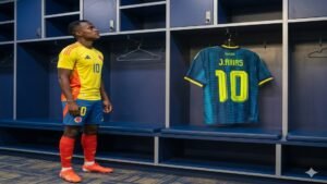 Jhon Arias usó la '10' de la Selección Colombia para asumir el liderazgo creativo del equipo nacional. Fuente/Imagen: Ilustrada con IA.