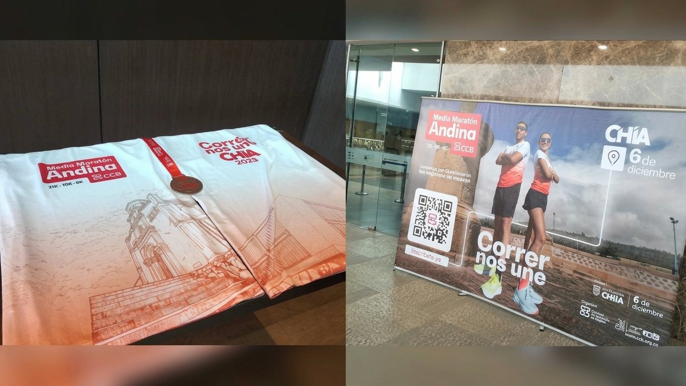 Chía será sede de la tercera edición de la Media Maratón Andina, que combinará deporte, gastronomía y turismo. | Foto. Montaje Galería Deportiva