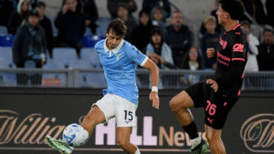 Romano Mussolini en su partido con lazio