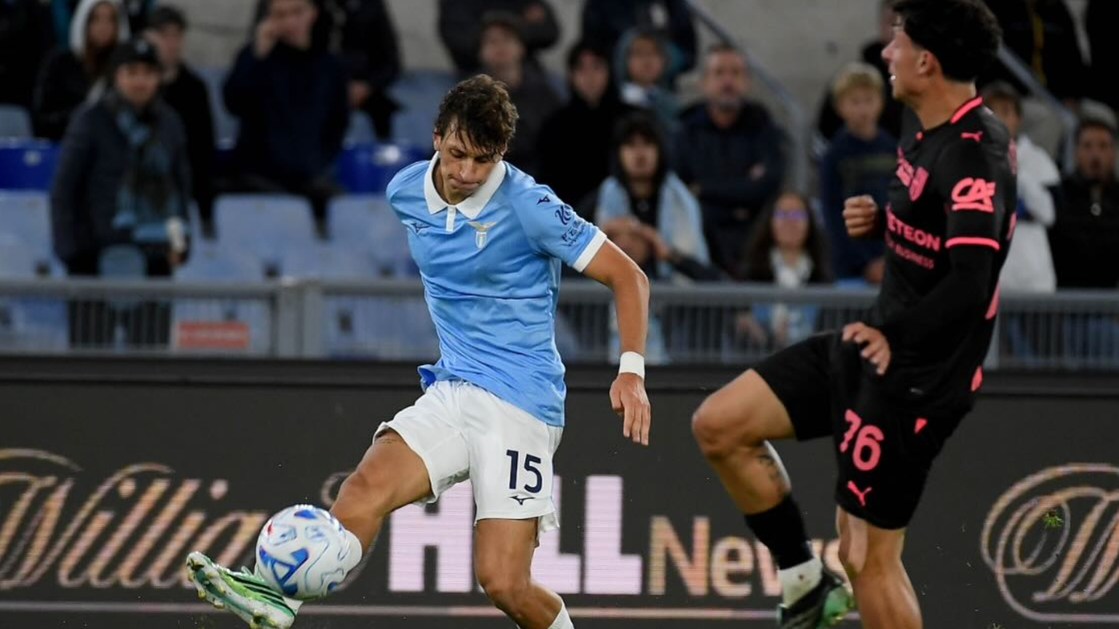 Romano Mussolini en su partido con lazio