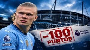 Mientras el Manchester City tramita su apelación tras el veredicto adverso, el fantasma de los -100 puntos pone en jaque la continuidad del proyecto futbolístico más dominante de Inglaterra. Fuente/Imagen: La imagen fue generada con IA
